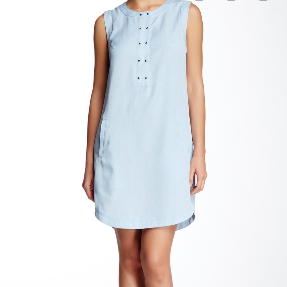 Trina Turk Rebekah Chambray Shift  denim dress